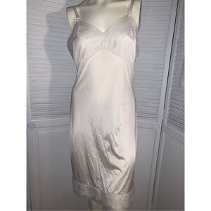 Vintage‎ 1960s Lace Trim Chiffon Slip Dress Medium